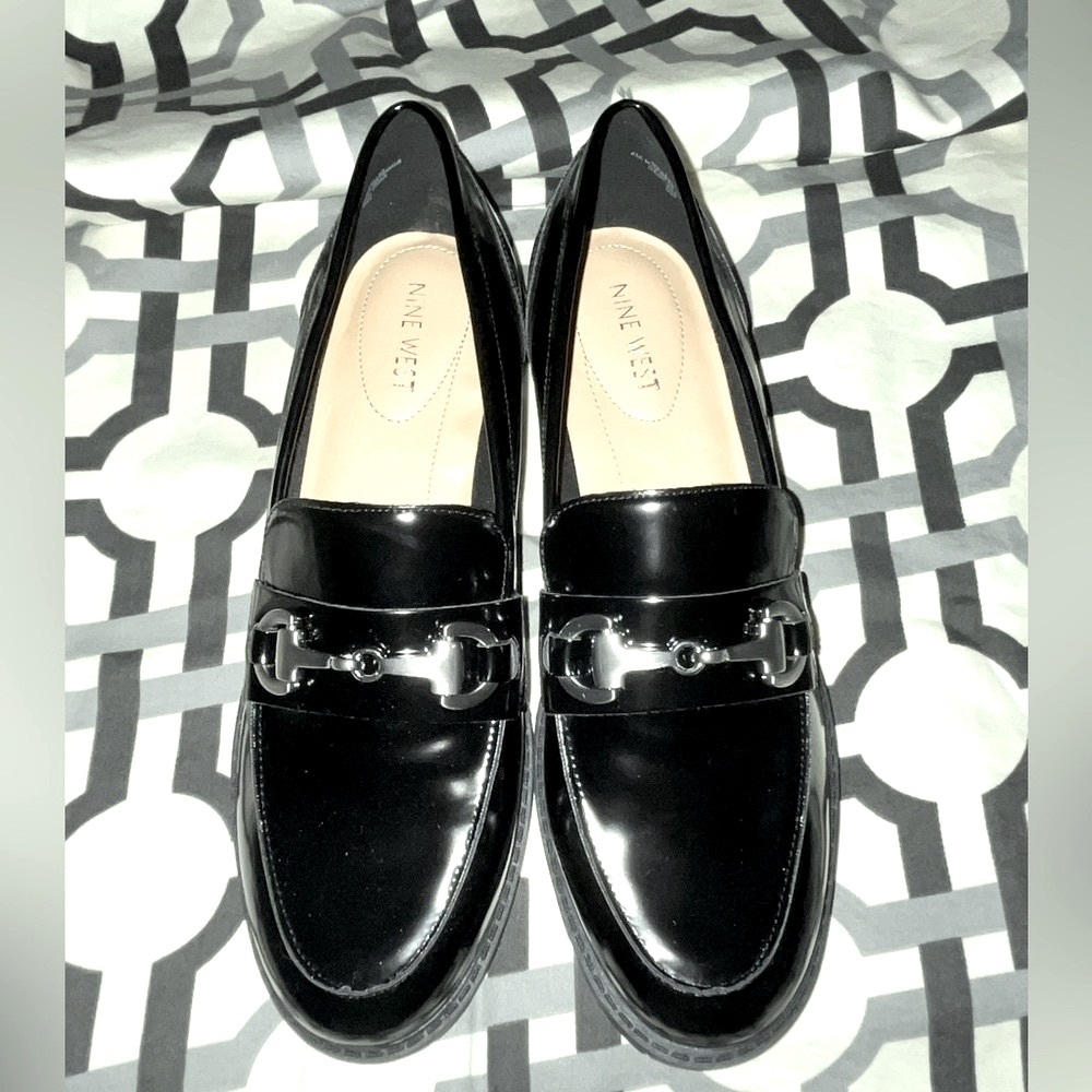 Nine West Black Patent Loafers